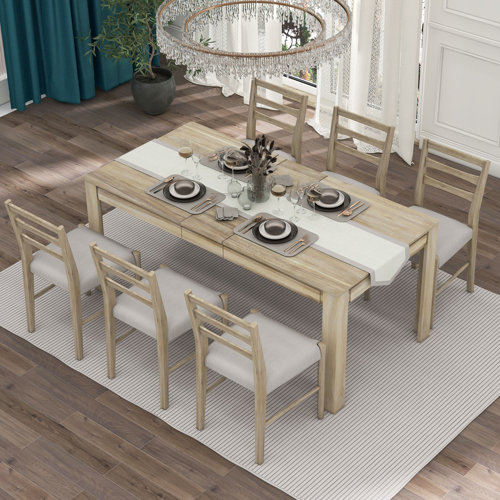 Gracie Oaks 7 Piece Extendable Dining Set Wayfair